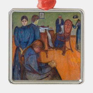 Edvard Munch - Död i Sickroom v2 Julgransprydnad Metall