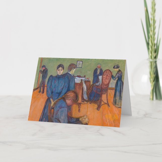 Edvard Munch - Död i Sickroom v2 Kort (Framsida)