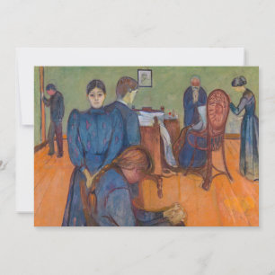 Edvard Munch - Död i Sickroom v2 Tack Kort