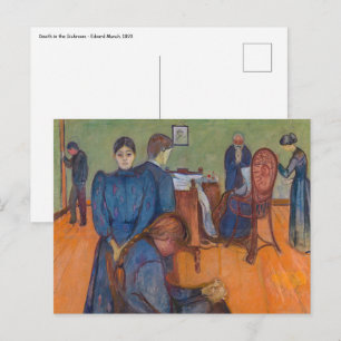 Edvard Munch - Död i Sickroom v2 Vykort