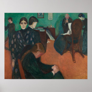 Edvard Munch - död i sickroomen Poster