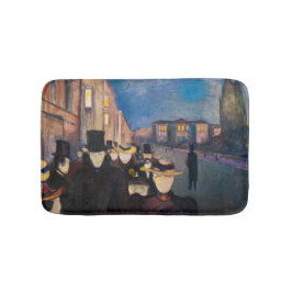 Edvard Munch - Evening på Karl Johan Street Badrumsmatta