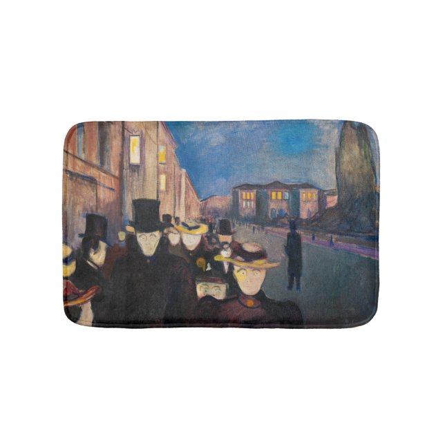Edvard Munch - Evening på Karl Johan Street Badrumsmatta (Framsidan)