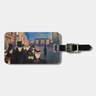 Edvard Munch - Evening på Karl Johan Street Bagagebricka