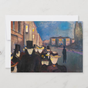 Edvard Munch - Evening på Karl Johan Street Inbjudningar