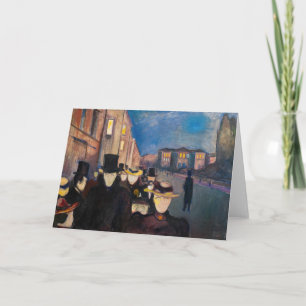 Edvard Munch - Evening på Karl Johan Street Kort