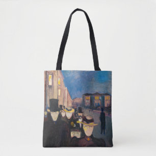 Edvard Munch - Evening på Karl Johan Street Tygkasse