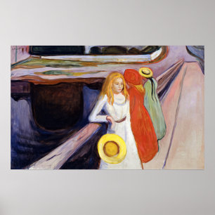 Edvard Munch - Flickorna på bron 1901 Poster