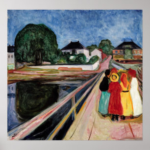 Edvard Munch - Flickorna på bron 1902 Poster