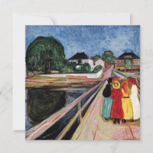 Edvard Munch - Flickorna på bron 1902 Tack Kort