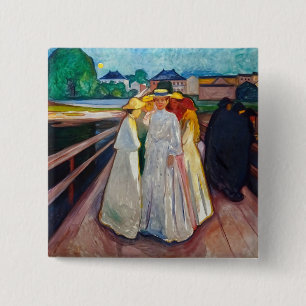 Edvard Munch - Flickorna på bron 1903 Knapp