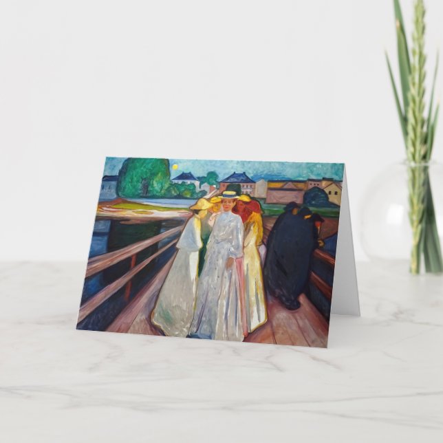 Edvard Munch - Flickorna på bron 1903 Kort (Framsida)