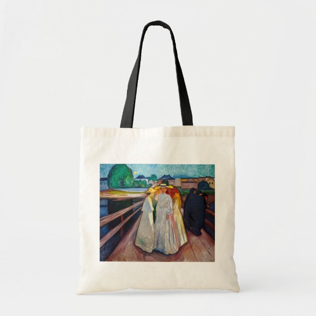 Edvard Munch - Flickorna på bron 1903 Tygkasse (Framsidan)
