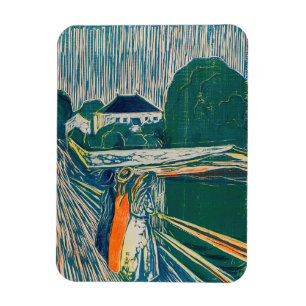 Edvard Munch - Flickorna på bron, Litograf Magnet