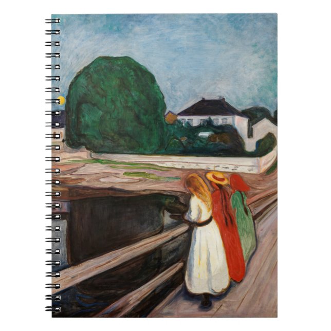 Edvard Munch - Flickorna på bryggan Anteckningsbok (Framsidan)