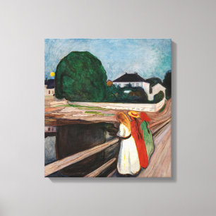 Edvard Munch - Flickorna på bryggan Canvastryck