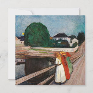 Edvard Munch - Flickorna på bryggan Inbjudningar