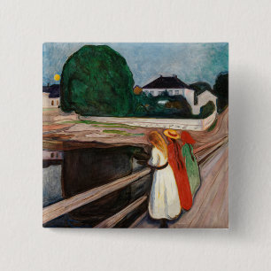 Edvard Munch - Flickorna på bryggan Knapp