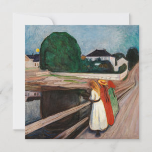 Edvard Munch - Flickorna på bryggan Tack Kort