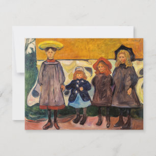 Edvard Munch - Fyra flickor i Asgardstrand Inbjudningar