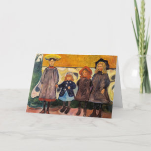 Edvard Munch - Fyra flickor i Asgardstrand Kort