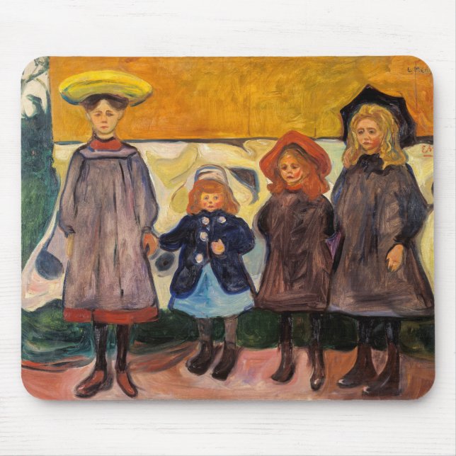 Edvard Munch - Fyra flickor i Asgardstrand Musmatta (Framsidan)