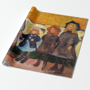 Edvard Munch - Fyra flickor i Asgardstrand Presentpapper