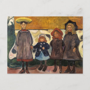 Edvard Munch - Fyra flickor i Asgardstrand Vykort