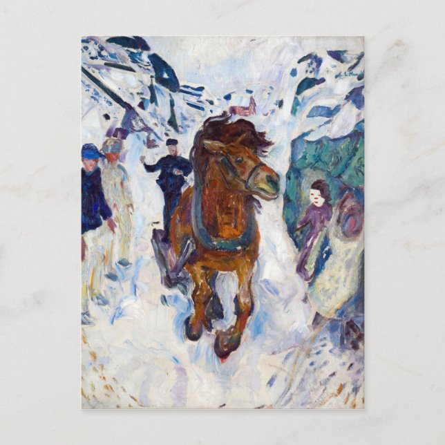 Edvard Munch Galopperande Häst Vykort (Framsida)