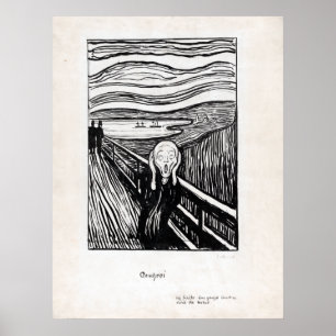 Edvard Munch Illustration the Skräm Poster