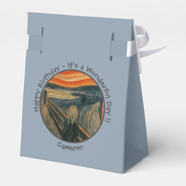 Edvard Munch, insamling av Skräm-Party-artiklar Presentaskar (Baksidan Sidan)