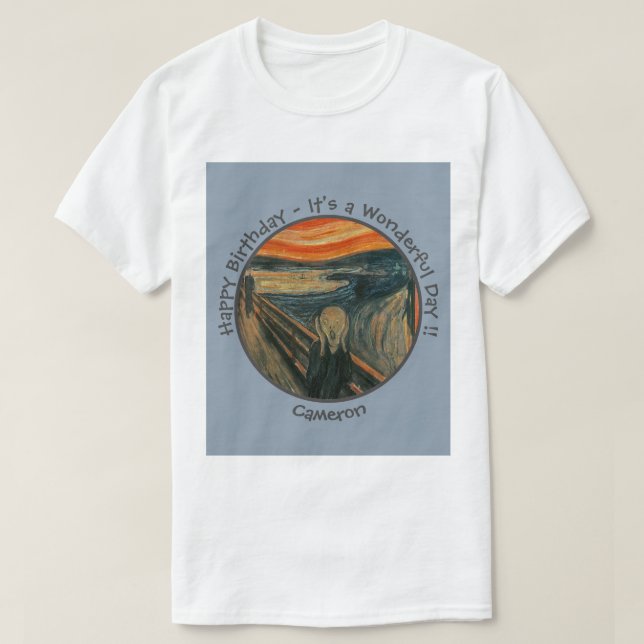 Edvard Munch, insamling av Skräm-Party-artiklar T Shirt (Design framsida)