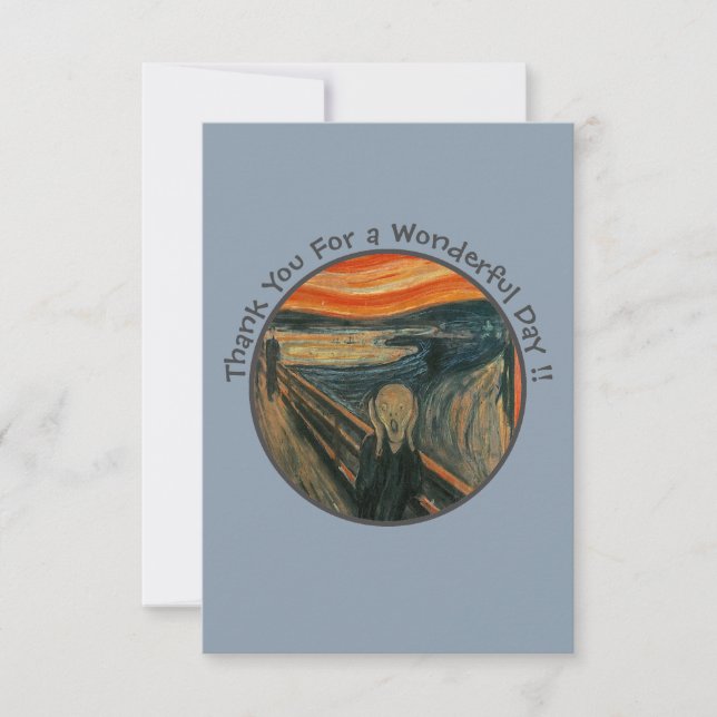 Edvard Munch, insamling av Skräm-Party-artiklar Tack Kort (Framsida)