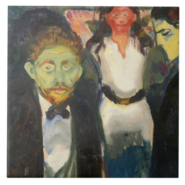 Edvard Munch - Jealousy Kakelplatta (Framsidan)