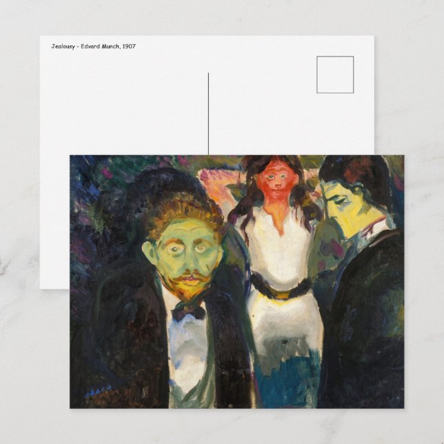 Edvard Munch - Jealousy Vykort (Fram/baksida)