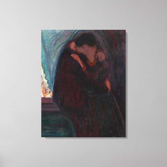 Edvard Munch - Kiss Canvastryck (Framsida)