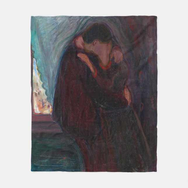 Edvard Munch - Kiss Fleecefilt (Framsidan)