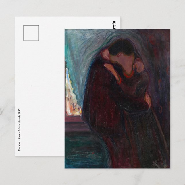 Edvard Munch - Kiss Vykort (Fram/baksida)
