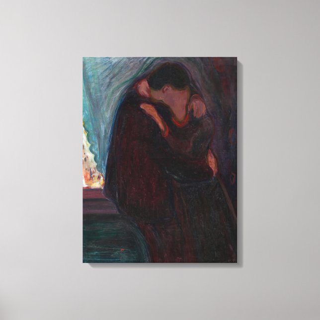 Edvard Munch - Kyssen Canvastryck (Framsida)