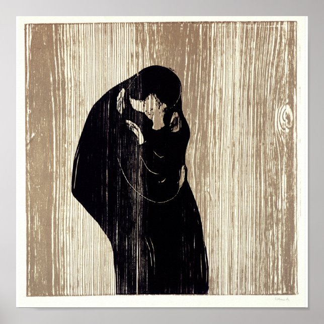 Edvard Munch - Kyssen IV Poster (Framsidan)