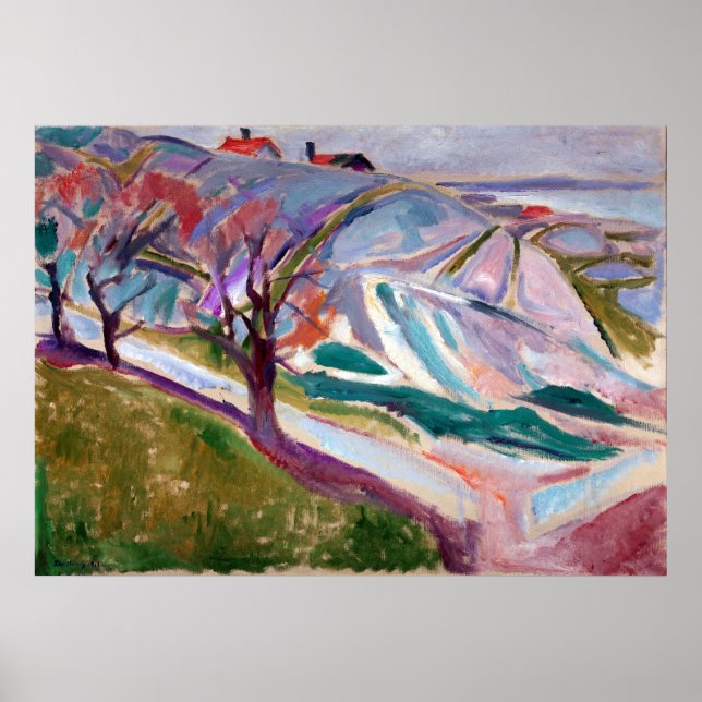 Edvard Munch Landscape, Kragerø Poster (Framsidan)