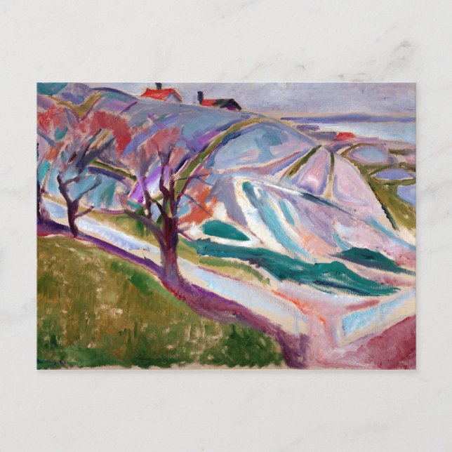Edvard Munch Landscape, Kragerø Vykort (Framsida)