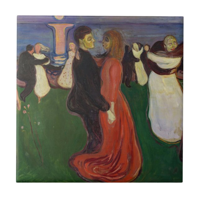 Edvard Munch - Livets härd Kakelplatta (Framsidan)