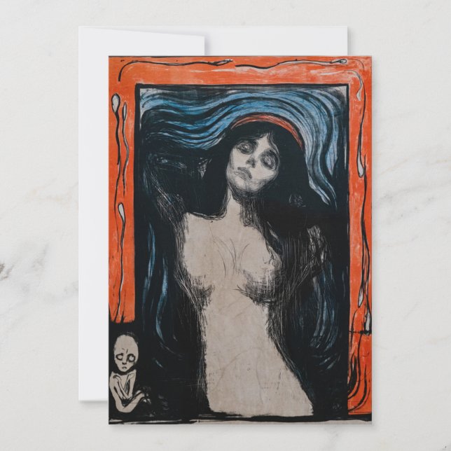 Edvard Munch - Madonna Litografi Inbjudningar (Framsida)