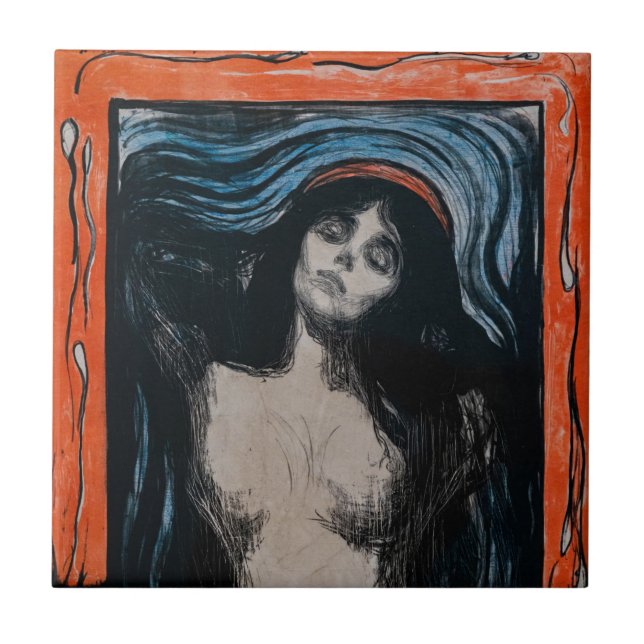 Edvard Munch - Madonna Litografi Kakelplatta (Framsidan)