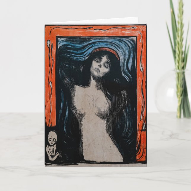 Edvard Munch - Madonna Litografi Kort (Framsida)