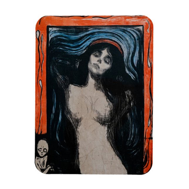 Edvard Munch - Madonna Litografi Magnet (Vertikal)