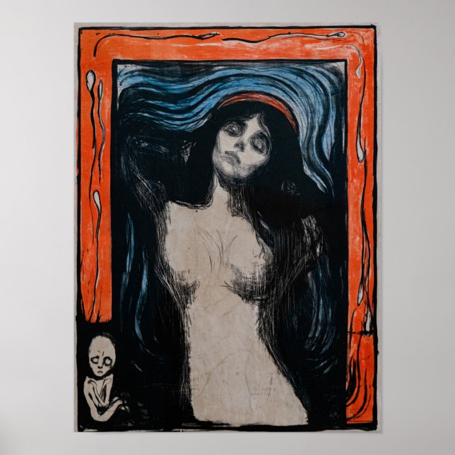 Edvard Munch - Madonna Litografi Poster (Framsidan)