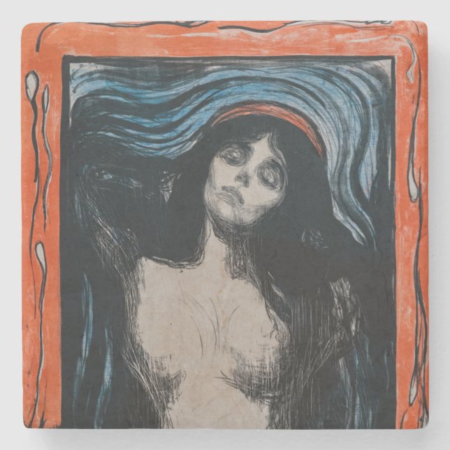 Edvard Munch - Madonna Litografi Stenunderlägg (Framsidan)