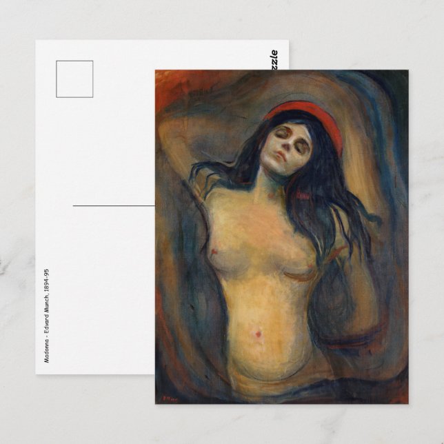 Edvard Munch - Madonna Vykort (Fram/baksida)